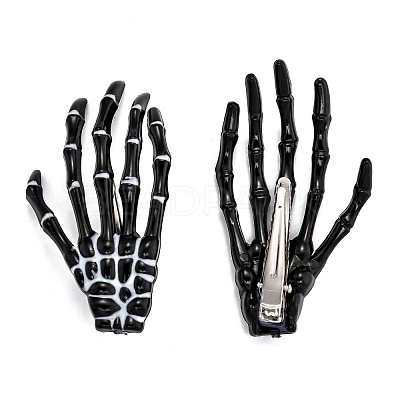 Halloween Skeleton Hands Bone Hair Clips PHAR-H063-A02-1