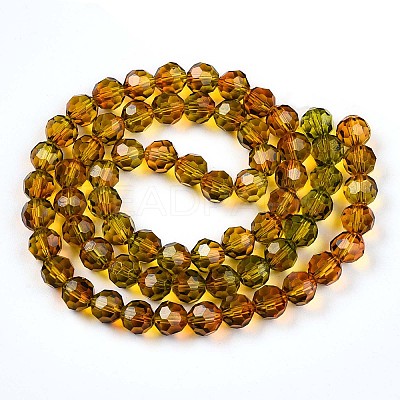 Baking Paint Transparent Glass Beads X1-DGLA-A035-T8mm-A05-1