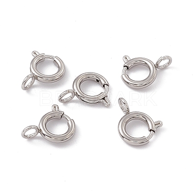 Non-Tarnish 201 Stainless Steel Spring Ring Clasps STAS-J401-LD022-8-1