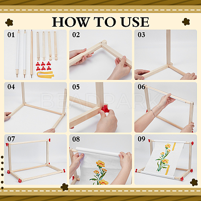 2Pcs Wood Cross-stitch Embroidery Hoops DIY-NB0015-22-1