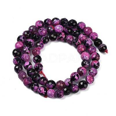 Natural Fire Crackle Agate Beads Strands G-C082-A01-41-1