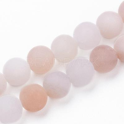 Natural Pink Aventurine Beads Strands G-F520-56-6mm-1