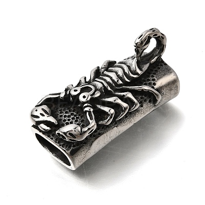 304 Stainless Steel Slide Charms STAS-F356-15AS-03-1