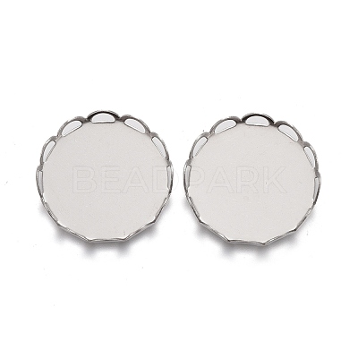 Tarnish Resistant 304 Stainless Steel Cabochon Settings STAS-P249-16E-P-1
