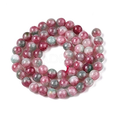 Dyed Natural White Jade Beads Strands G-T138-6mm-210-12-1