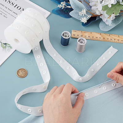 10 Yards 2-Row Plastic Snap Button Tape FIND-OC0003-85B-1