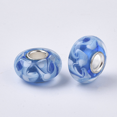 Handmade Lampwork European Beads LAMP-S193-003D-1