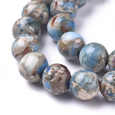 Assembled Synthetic Turquoise and Imperial Jasper Beads Strands LS-G-D0006-C02-8mm-01-1