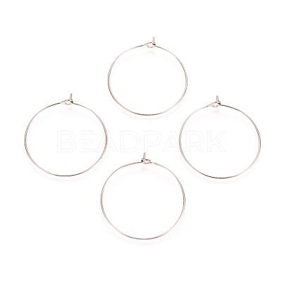 Ion Plating(IP) 316L Surgical Stainless Steel Hoop Earring Findings X-STAS-D164-01RG-1