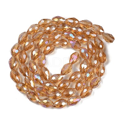 Transparent Electroplate Glass Beads Strands EGLA-N013-T10mm-B21-1