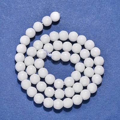 Synthetic White Agate Beads Strands X-G-D419-6mm-01-1