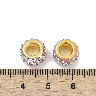 Alloy Rhinestone Clay Pave Beads ALRI-D300-04G-1