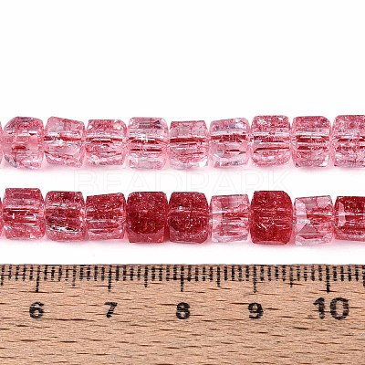 Crackle Transparent Glass Beads Strands GLAA-N062-6mm-09-1
