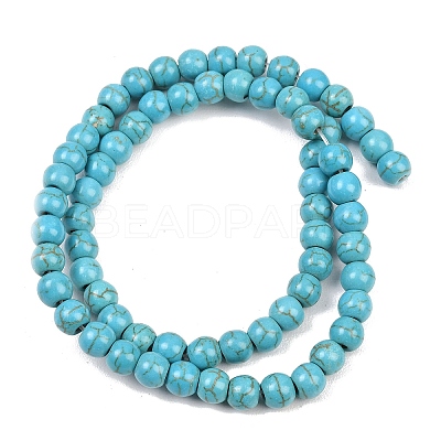 Synthetic Turquoise Beads Strands TURQ-F007-01B-6mm-1