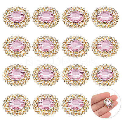15Pcs 1-Hole Zinc Alloy Shank Buttons BUTT-MA0001-13B-1