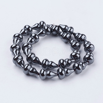 Non-magnetic Synthetic Hematite Beads Strands G-P341-37-11x17mm-1