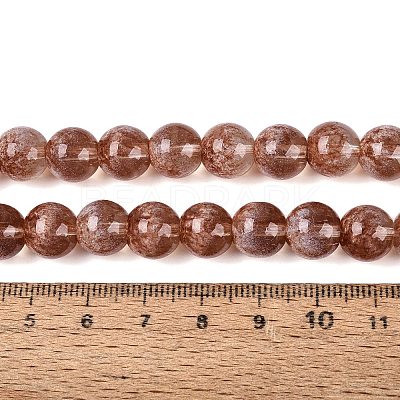 Transparent Half Spray Painted Glass Beads Strands GLAA-Q110-02A-08-1