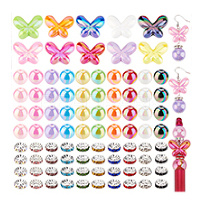 DIY Beadable Pen Butterfly Beads Findings Kits DIY-PH0023-87-1