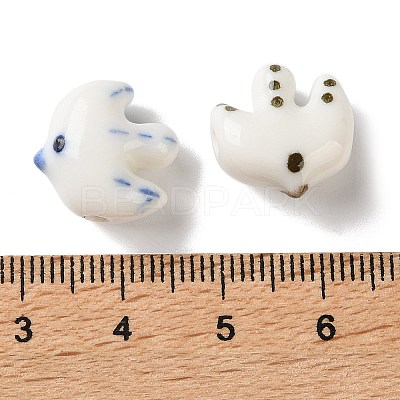 Cute Polka Dot Bird Shaped Porcelain Beads PR-CBA3F2D-01-1