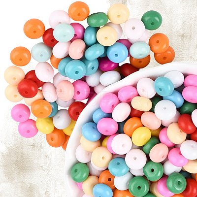 200Pcs Opaque Baking Paint Glass Seed Beads SEED-PA0001-01F-1