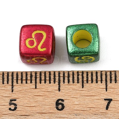 Opaque Acrylic Beads OACR-H052-03B-1