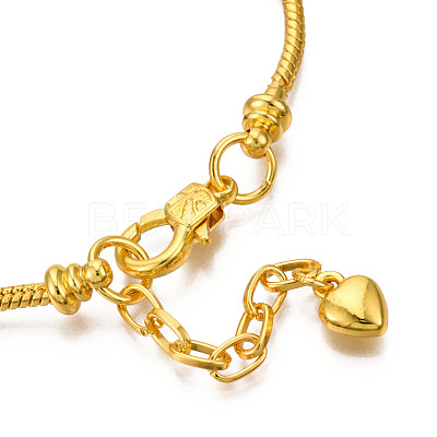 Brass European Style Bracelet Making MAK-R011-03G-1