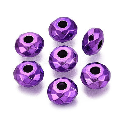 UV Plating Acrylic European Beads OACR-E033-22-04-1