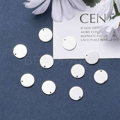 Non-Tarnish 304 Stainless Steel Stamping Blank Tag Mirror Polished Finish Pendants STAS-L220-04P-A-1