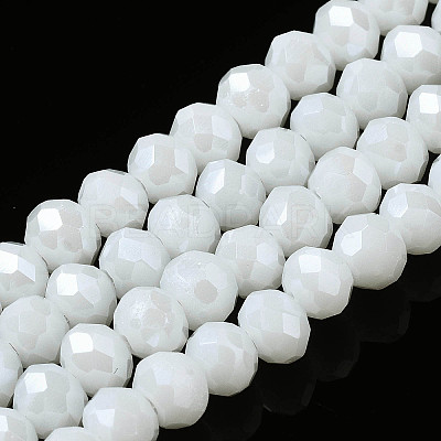 Electroplate Glass Beads Strands EGLA-A034-P1mm-A02-1