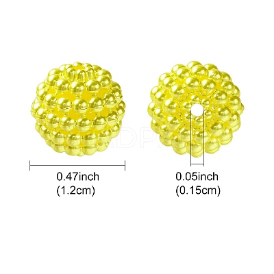 Imitation Pearl Acrylic Beads OACR-FS0001-45D-1