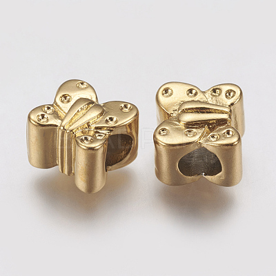 Ion Plating(IP) 304 Stainless Steel European Beads Rhinestone Settings STAS-J022-076G-1