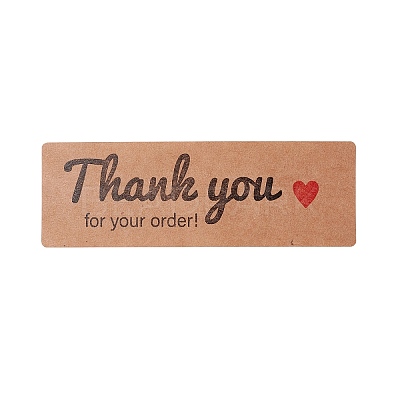 Rectangle Thank You Theme Paper Stickers X-DIY-B041-33C-1