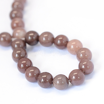 Natural Purple Aventurine Round Bead Strands X-G-E334-8mm-21-1