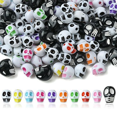 130Pcs 3 Styles Craft Style Acrylic Beads OACR-FS0001-69-1