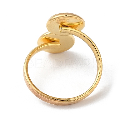 304 Stainless Steel Open Cuff Ring Findings STAS-E124-01G-01-1