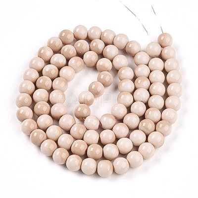 Baking Paint Glass Beads Strands DGLA-N012-10mm-07-1