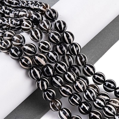 Tibetan Style dZi Beads Strands G-C133-A03-03-1