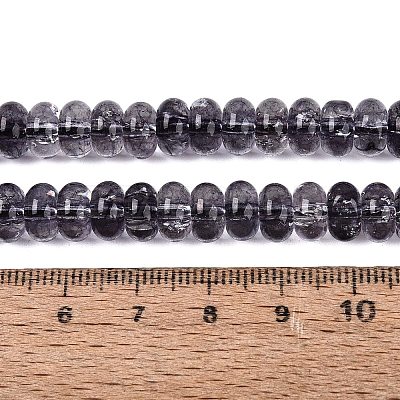 Crackle Transparent Glass Beads Strands GLAA-N074-02A-15-1