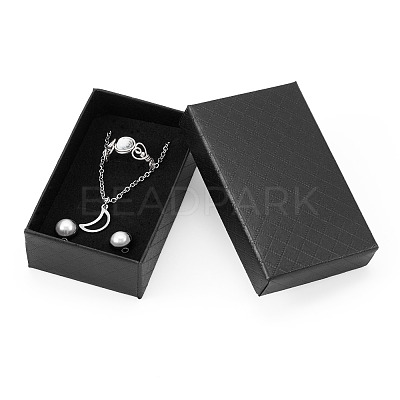 Rectangle Cardboard Paper Jewelry Box CON-TAC0015-01F-1