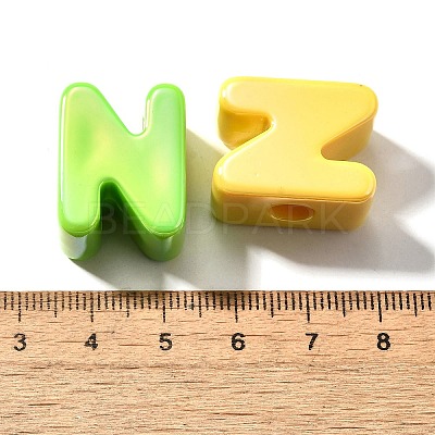 UV Plating Opaque Acrylic European Beads SACR-Z007-01N-1