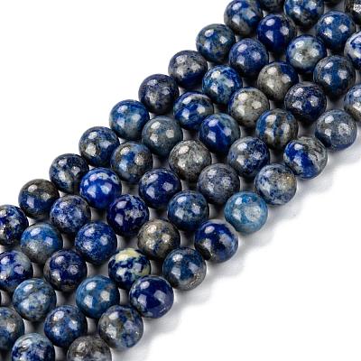 Natural Lapis Lazuli Bead Strands G-G953-02-8mm-1