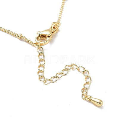 Initial Letter Brass Pendant Necklace NJEW-A015-21G-P-1