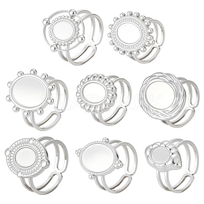 304 Stainless Steel Cuff Ring Findings FIND-UN0003-47C-1