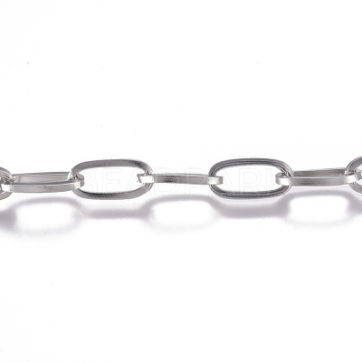 Tarnish Resistant 304 Stainless Steel Chain CHS-G017-10P-1.0mm-1