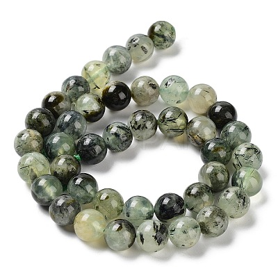 Natural Prehnite Beads Strands G-P322-48-10mm-01-1