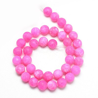 Natural White Jade Bead Strands X-G-R297-10mm-55-1