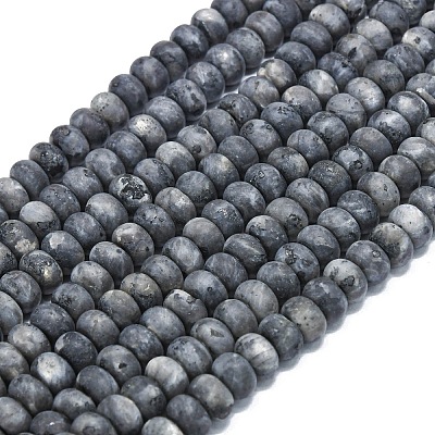 Natural Larvikite Beads Strands G-P575-A38-8x5mm-1