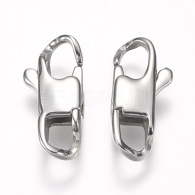 Tarnish Resistant 304 Stainless Steel Lobster Claw Clasps STAS-O114-056A-P-1