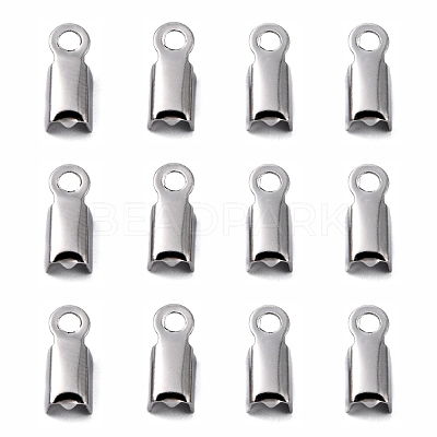 Tarnish Resistant 304 Stainless Steel Folding Crimp Ends X-STAS-R063-29-1