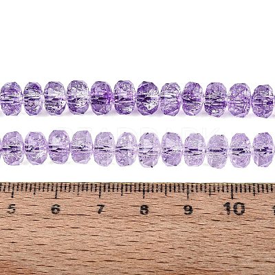 Crackle Transparent Glass Beads Strands GLAA-N068-03A-11-1